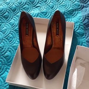 Leather Covered platform heels